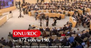 ONU: la RDC élue  nouveau membre du Conseil des droits de l’homme